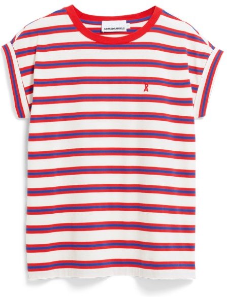 ARMEDANGELS - Women's Idaara Stripes - T-Shirt Gr XL rosa