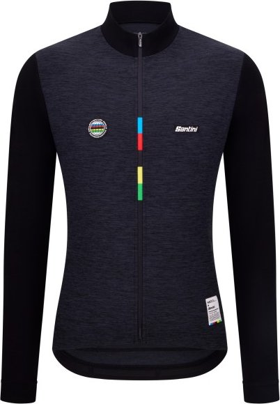 Thumbnail - Santini - UCI World Champion Long-Sleeve Jersey Mondo - Radtrikot Gr L schwarz/blau