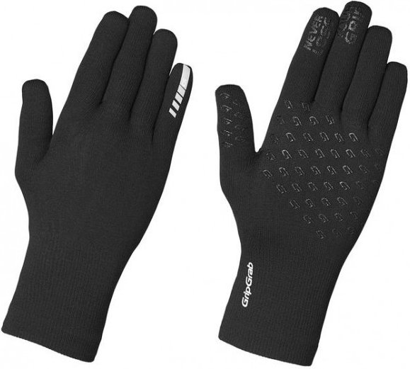 Thumbnail - GripGrab - Waterproof Knitted Thermal Glove - Handschuhe Gr M/L - 9-10 schwarz
