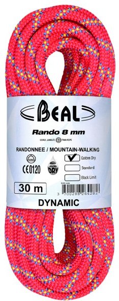Beal - Rando Golden Dry 8 mm - Zwillingsseil Gr 20 m bunt