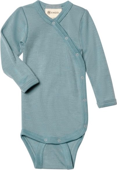 Engel - Kid's Wickelbody L/S - Merinounterwäsche Gr 74/80 türkis