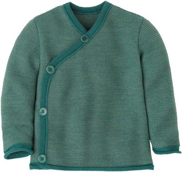 disana - Kid's Melange-Jacke - Merinojacke Gr 98/104 türkis