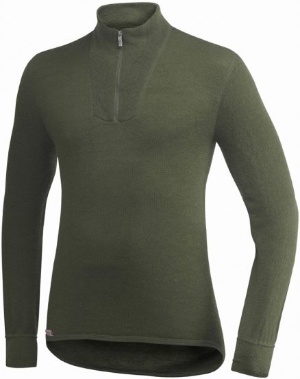 Thumbnail - Woolpower - Zip Turtleneck 400 - Longsleeve Gr XS oliv