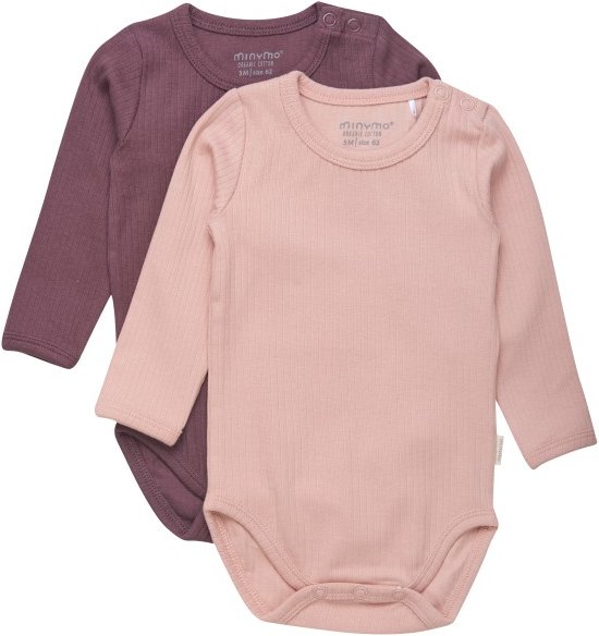 Minymo - Kid's Body L/S (2-Pack) - Alltagsunterwäsche Gr 92 rosa