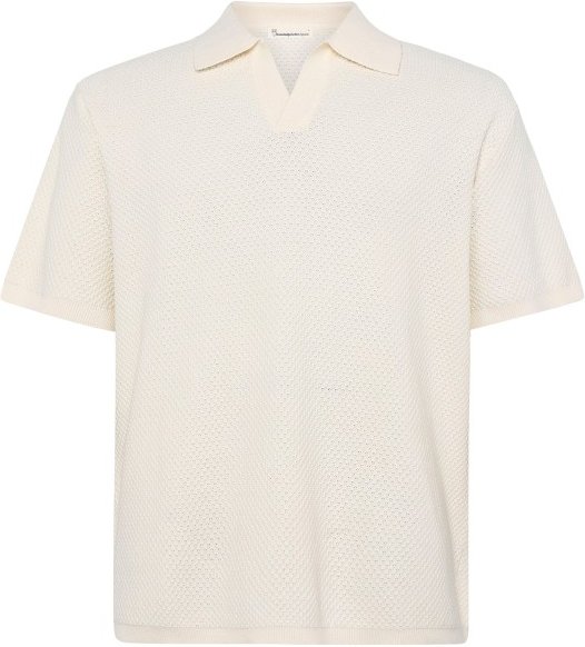 KnowledgeCotton Apparel - Organic Cotton Knitted Polo - Polo-Shirt Gr XL weiß