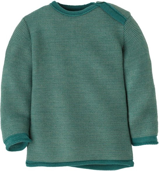 disana - Kid's Melange-Pullover - Merinopullover Gr 86/92 türkis