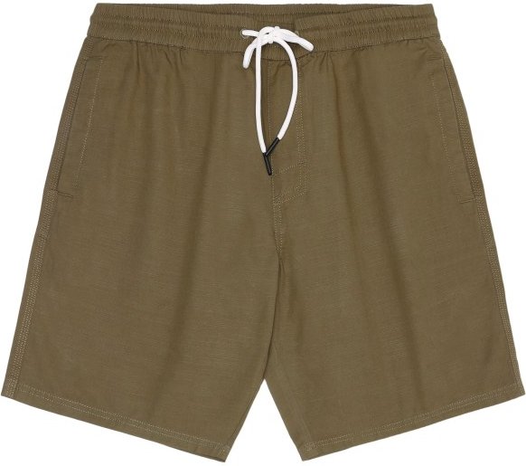 Thumbnail - KnowledgeCotton Apparel - Boardwalk Shorts Elastic Waist - Shorts Gr M oliv