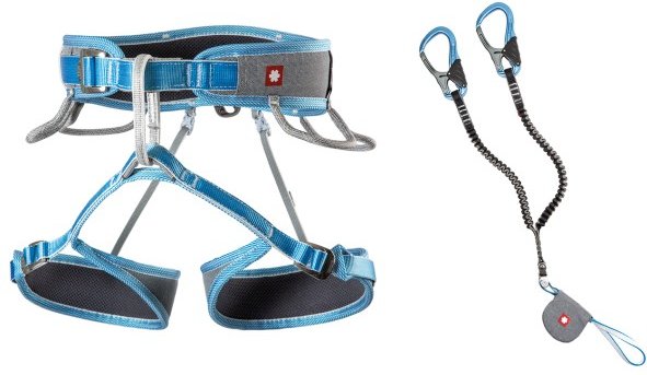 Ocun - Via Ferrata Twist Tech Eco Captur Lite Swivel Set - Kletterset Gr M-L grau/blau