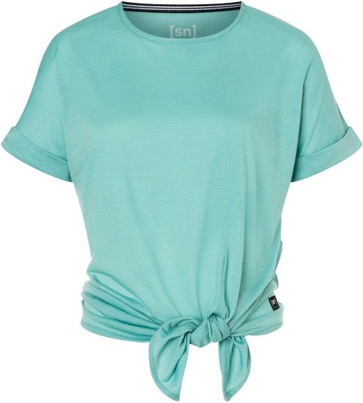 Thumbnail - super.natural - Women's JP Knot Tee - Merinoshirt Gr XS türkis