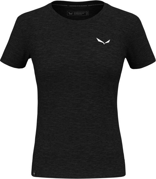 Salewa - Women's Eagle Minilogo Alpine Merino T-Shirt - Merinoshirt Gr 36 schwarz