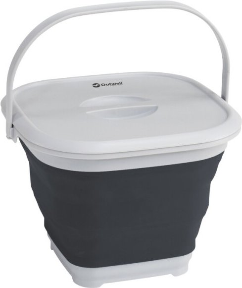 Outwell - Collaps Bucket Square with Lid - Wasserträger Gr 9 l grau