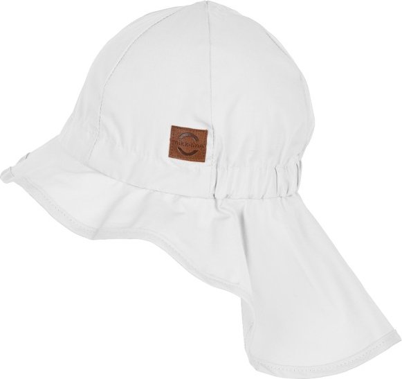 Thumbnail - Mikk-Line - Kid's Summerhat Long Neck Solid - Cap Gr 53 cm - 4-6 Years weiß