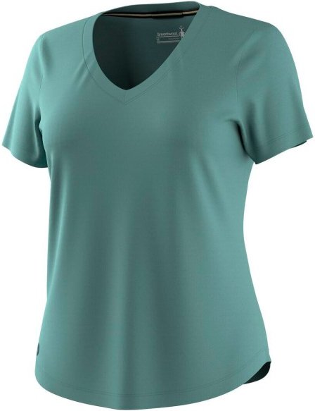 Smartwool - Women's Active Ultralite V-Neck Short Sleeve - Merinounterwäsche Gr S türkis