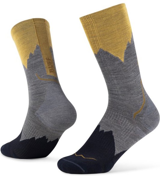 Thumbnail - Buff - Merino Lightweight Crew Sock LWC3 - Merinosocken Gr XL - EU: 45-47 grau