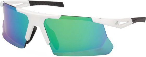 adidas eyewear - Dunamis BI Mirror S3 - Laufbrille weiß/grün