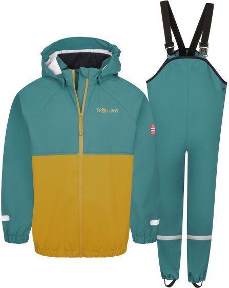 Trollkids - Kid's Odda Rain Set XT - Overall Gr 98 türkis