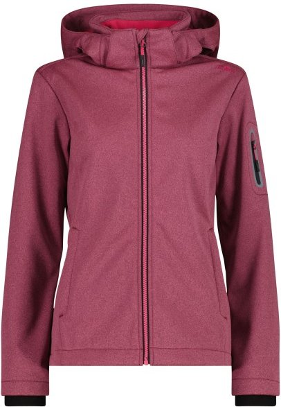 CMP - Women's Softshell Jacket Zip Hood - Softshelljacke Gr 34 rot/rosa