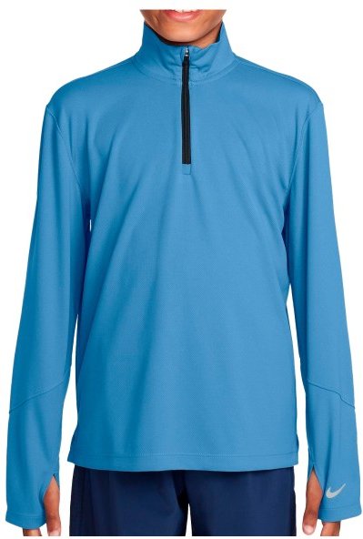 Nike - Kid's Multi Dri-Fit UV Long-Sleeve 1/2-Zip Top - Funktionsshirt Gr S blau