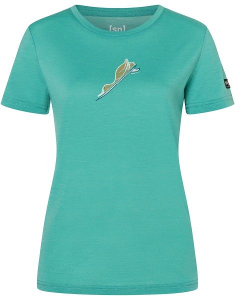 super.natural - Women's Duck Dive Tee - Merinoshirt Gr S grün/ various
