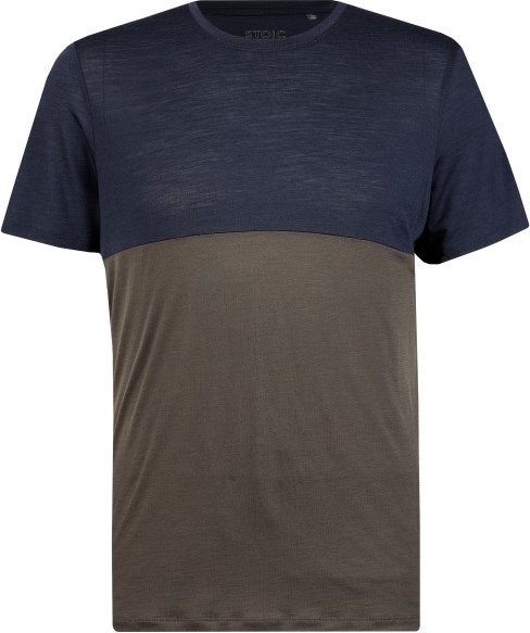 Stoic - MerinoChill MMXX. Göteborg Colorblock Tee - Merinoshirt Gr M braun/blau