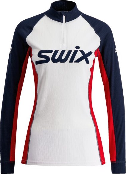 Thumbnail - Swix - Women's RaceX Classic Half Zip - Kunstfaserunterwäsche Gr M weiß