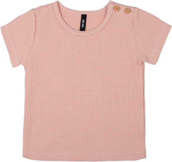 Pure Pure - Baby's T-Shirt Waffle - T-Shirt Gr 80 rosa