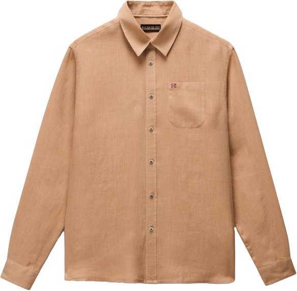 Thumbnail - Napapijri - G-Linen L/S - Hemd Gr XXL beige