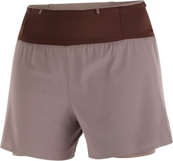 Salomon - Women's Sense Aero 2In1 Trail 4 - Laufshorts Gr S braun