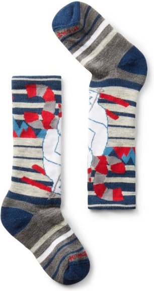 Thumbnail - Smartwool - Kid's Wintersport Full Cush.Yeti Pattern OTC Socks - Multifunktionssocken Gr S grau