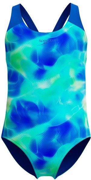 Speedo - Kid's Print Splashback One Piece - Badeanzug Gr 128 blau