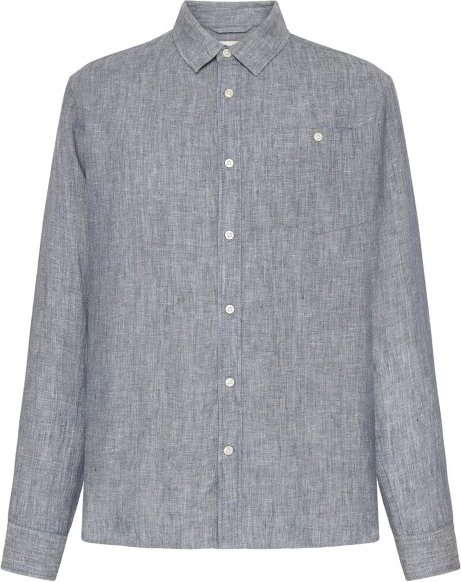 KnowledgeCotton Apparel - Regular Linen Shirt - Hemd Gr S grau