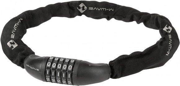 M-Wave - Zahlen-Kettenschloss D 6.8,5 - Fahrradschloss Gr Ø 6 x 850 mm schwarz