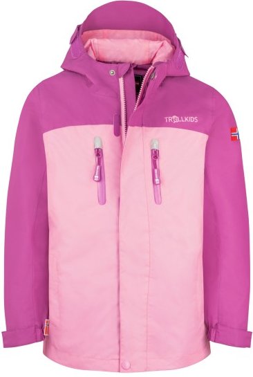 Trollkids - Girl's Nusfjord Jacket - Regenjacke Gr 116 rosa