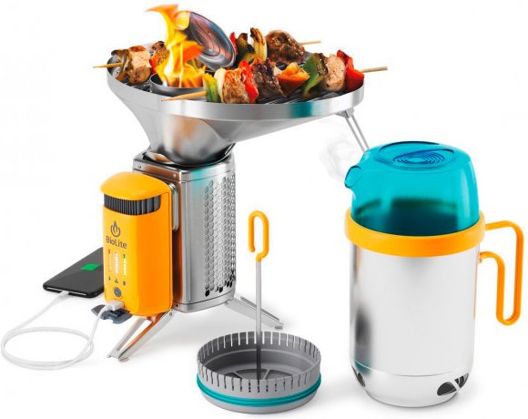 BioLite - CampStove Complete Cook Kit - Trockenbrennstoffkocher stainless steel /orange