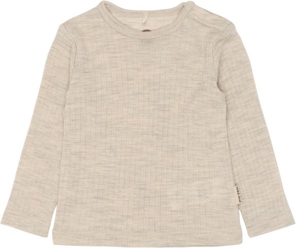 Mikk-Line - Kid's Merino Wool L/S Top - Merinolongsleeve Gr 134 beige