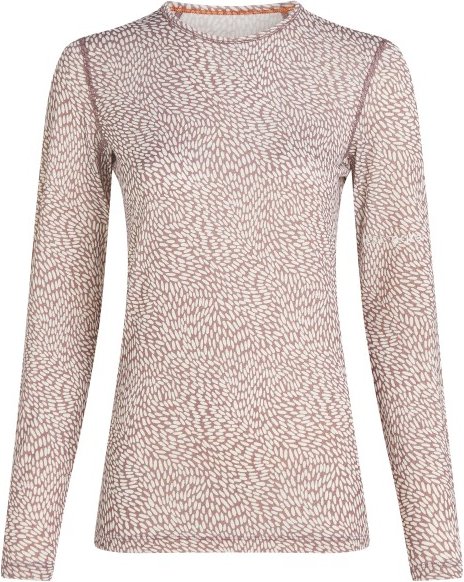 Thumbnail - Icebreaker - Women's Merino 200 Oasis L/S Crewe Flock Forms - Merinounterwäsche Gr XS rosa