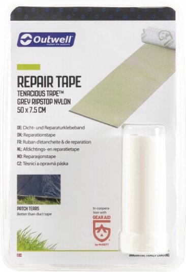 Outwell - Repair Tape - Reparaturset Gr 50 cm - Width 7,6 cm schwarz/grau
