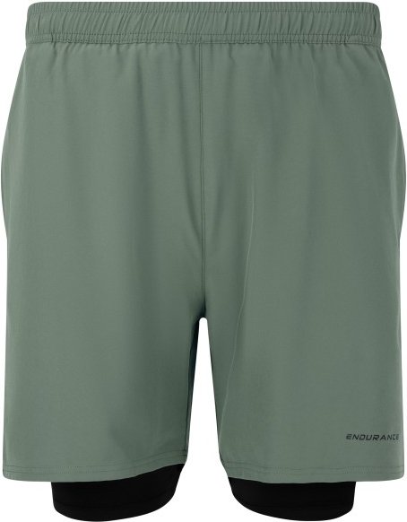 ENDURANCE - Kros 2-in-1 Shorts - Laufshorts Gr XXL oliv