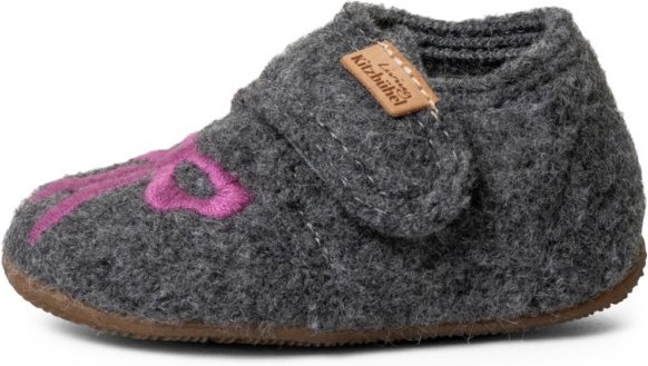 Living Kitzbühel - Kid's Mimi Masche Klettschuh - Hausschuhe Gr 21 grau