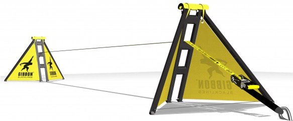 Gibbon Slacklines - Independence Kit Classic - Slackline Gr 15 m gelb/schwarz