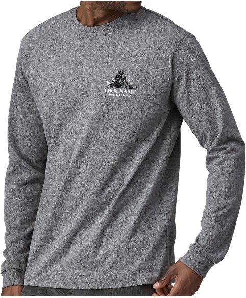 Patagonia - L/S Chouinard Crest Responsibili-Tee - Longsleeve Gr S grau