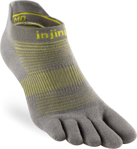Injinji - Run Lightweight No-Show - Laufsocken Gr S grau
