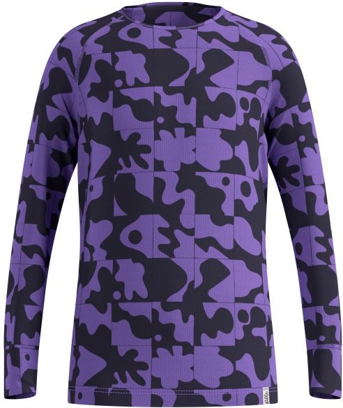 Odlo - Kid's BL Top Crew Neck L/S Active Warm Graphic - Kunstfaserunterwäsche Gr 80 lila/blau