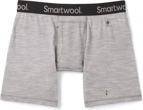 Thumbnail - Smartwool - Merino Boxer Brief Boxed - Merinounterwäsche Gr L grau