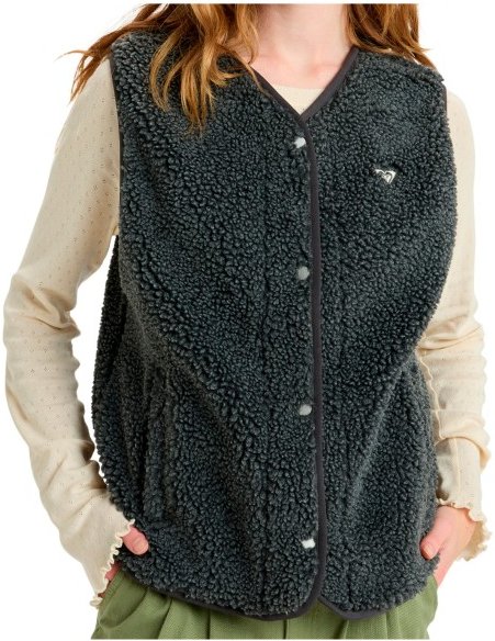 Roxy - Women's Iconic Town Vest - Fleeceweste Gr S schwarz