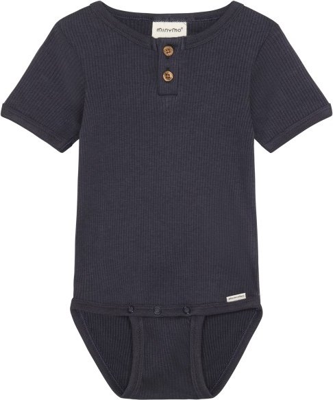 Minymo - Kid's Body S/S Rib - Body Gr 74 grau