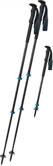 Komperdell - Carbon C3 Pro - Trekkingstöcke Gr 105-140 cm schwarz/blau