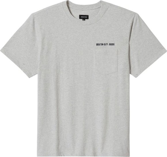 Brixton - Embroided Heavy Weight Pocket Tee - T-Shirt Gr S grau