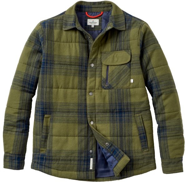 Passenger - Taranaki Quilted Overshirt - Freizeitjacke Gr M oliv