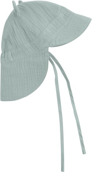 Huttelihut - Kid's Summer Hat Ears Muslin - Hut Gr 50 cm - 12-24 Months grau/türkis